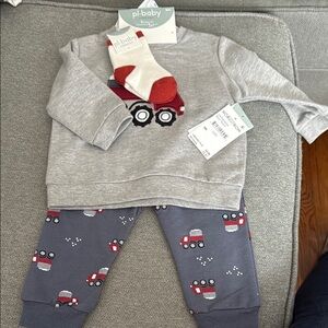 Nordstrom Kids Matching Set - Gray and Red